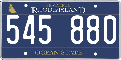 RI license plate 545880
