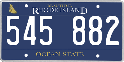 RI license plate 545882