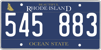 RI license plate 545883