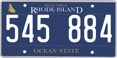 RI license plate 545884