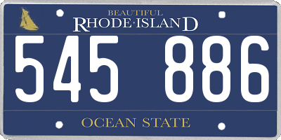 RI license plate 545886