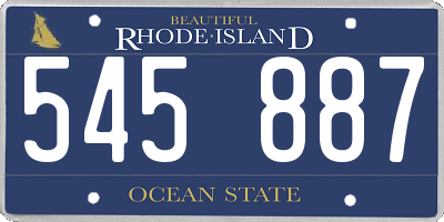 RI license plate 545887