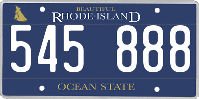 RI license plate 545888