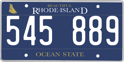 RI license plate 545889