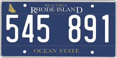 RI license plate 545891