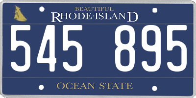 RI license plate 545895