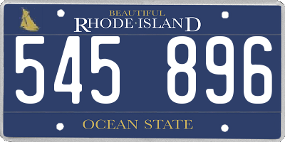RI license plate 545896