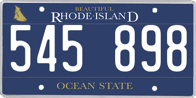 RI license plate 545898