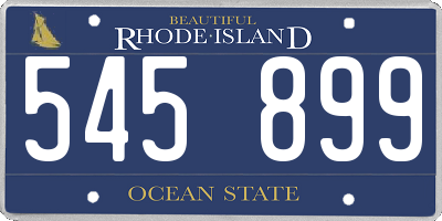 RI license plate 545899