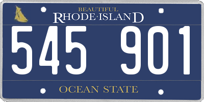 RI license plate 545901