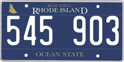 RI license plate 545903