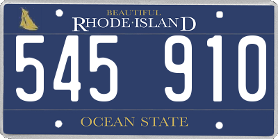 RI license plate 545910