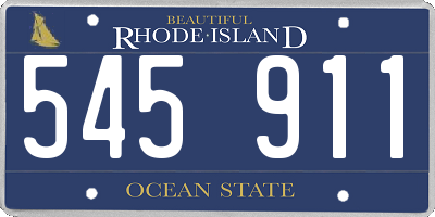 RI license plate 545911