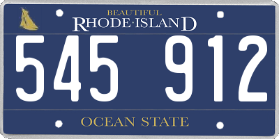 RI license plate 545912