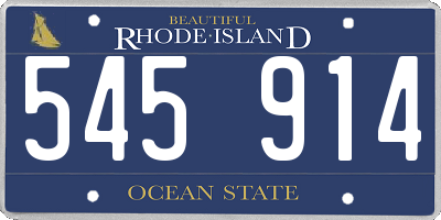 RI license plate 545914