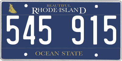 RI license plate 545915