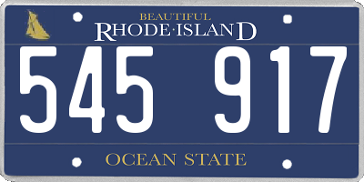 RI license plate 545917