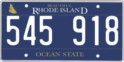 RI license plate 545918