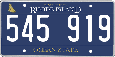 RI license plate 545919