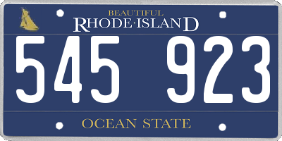 RI license plate 545923