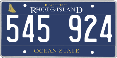 RI license plate 545924