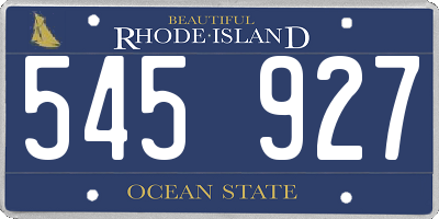 RI license plate 545927