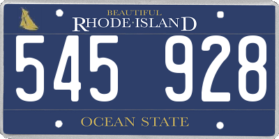 RI license plate 545928