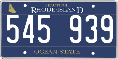 RI license plate 545939