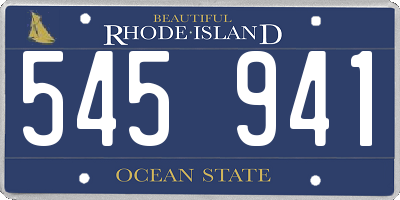 RI license plate 545941