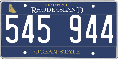 RI license plate 545944