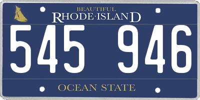 RI license plate 545946