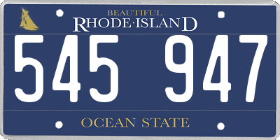 RI license plate 545947