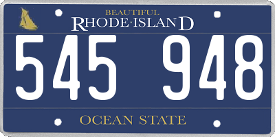RI license plate 545948