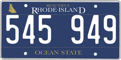 RI license plate 545949