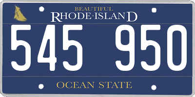 RI license plate 545950