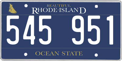 RI license plate 545951