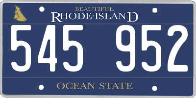 RI license plate 545952