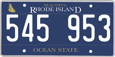 RI license plate 545953
