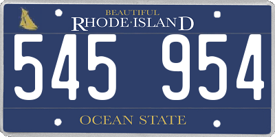 RI license plate 545954