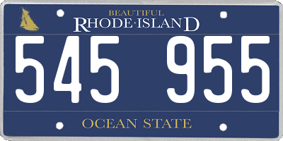 RI license plate 545955