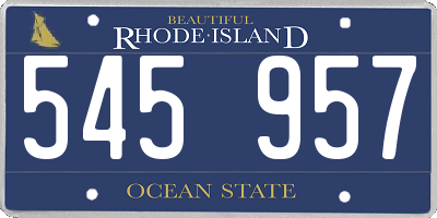 RI license plate 545957