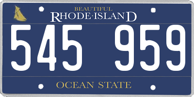 RI license plate 545959