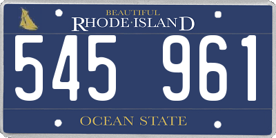 RI license plate 545961