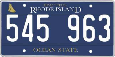RI license plate 545963