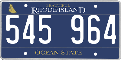 RI license plate 545964