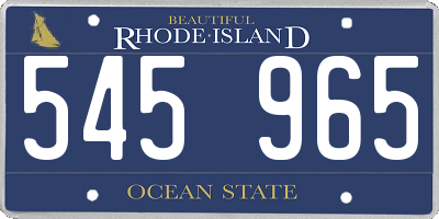 RI license plate 545965