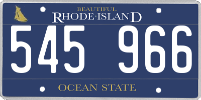 RI license plate 545966