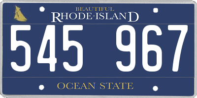 RI license plate 545967