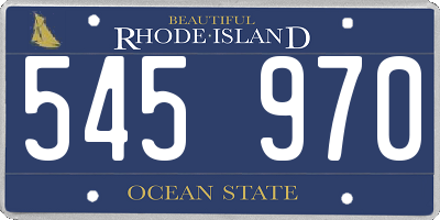RI license plate 545970