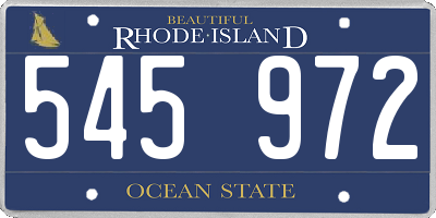 RI license plate 545972